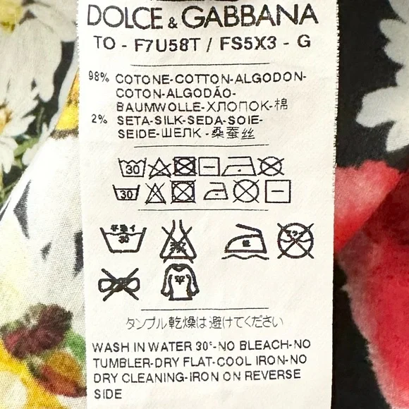 Dolce & Gabbana Daisy and Poppy Print Top